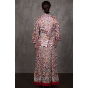 85% Embroidered Gold and Silver Thread Dragon and Phoenix Qua Hou(褂后)